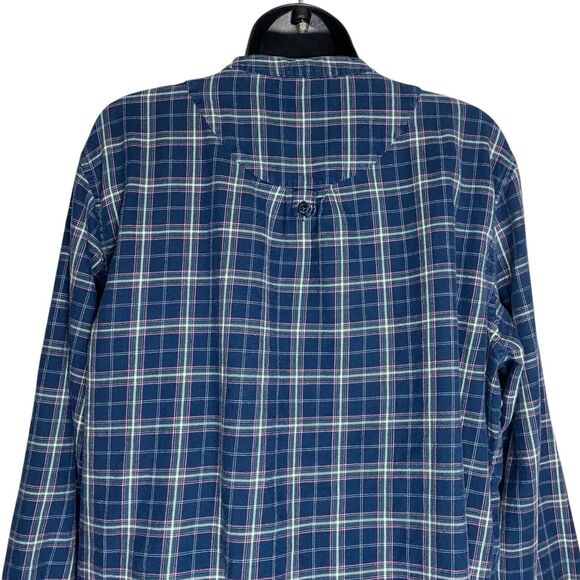 Vtg LL Bean Shirt Womens Large Flannel Plaid Lightweight Pintuck Western Cottage - Picture 12 of 16